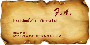 Feldmár Arnold névjegykártya
